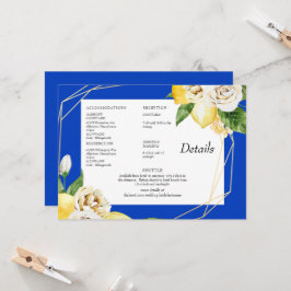 Mediterrane emons Floral Wedding Details Blue Kaart