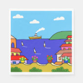 Mediterrane feestdag servetten (Voorkant)