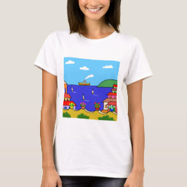 Mediterrane feestdag t-shirt