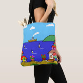 Mediterrane feestdag tote bag (Dichtbij)