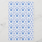 Mediterrane Floral Pink Vrijgezellenfeest Game Briefpapier (Achterkant)