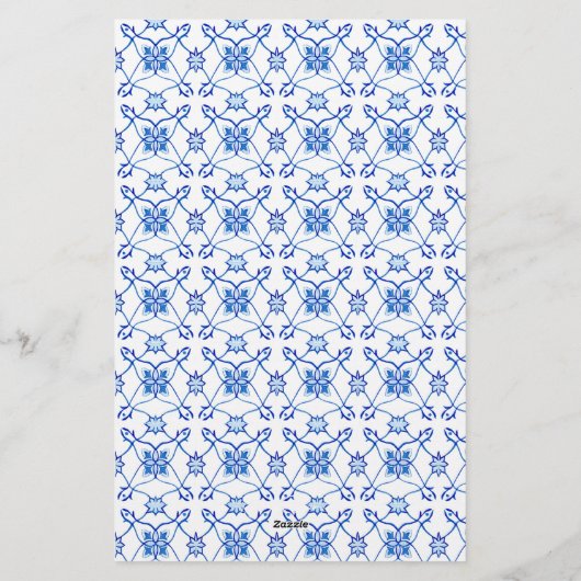 Mediterrane Floral Pink Vrijgezellenfeest Game Briefpapier (Achterkant)