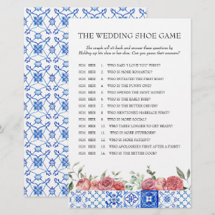 Mediterrane Floral Pink Vrijgezellenfeest Game Briefpapier