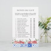 Mediterrane Floral Pink Vrijgezellenfeest Game Sta Briefpapier (Staand voorkant)