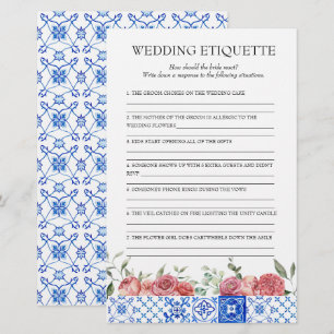 Mediterrane Floral Pink Vrijgezellenfeest Game Sta Briefpapier