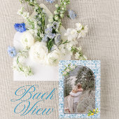 Mediterrane Foto/Crest Bruiloft Save the Date Kaart