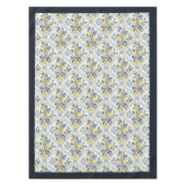 Mediterrane gele citroenen marineblauwe tegels tafelkleed (Voorkant)