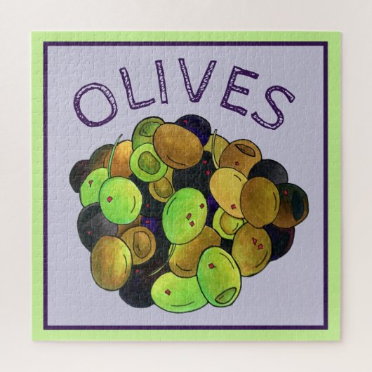 Mediterrane Gemengde Olijven Grieks voedsel Kalama Legpuzzel (Verticaal)