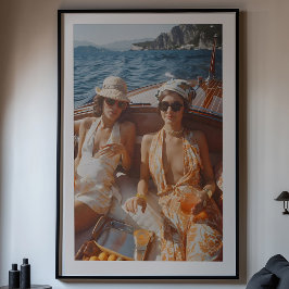  mediterrane glamour Classic boottocht Poster