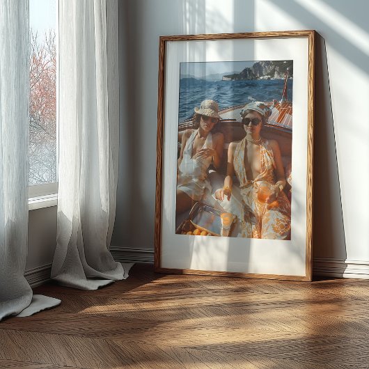 mediterrane glamour Classic boottocht Poster