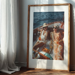  mediterrane glamour Classic boottocht Poster