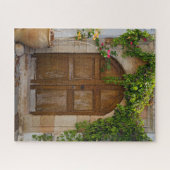 Mediterrane houten deur Puzzle Legpuzzel (Horizontaal)