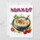 Mediterrane Hummus Gezond Veganistisch حم ص Kaart (Voorkant)