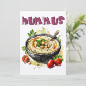 Mediterrane Hummus Gezond Veganistisch حم ص Kaart (Staand voorkant)