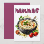 Mediterrane Hummus Gezond Veganistisch حم ص Kaart (Voorkant / Achterkant)