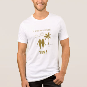 Mediterrane Huwelijksreis Romantische Heren Tri-Blend Shirt