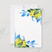 Mediterrane Huwelijkswebsite RSVP-Kaart QR Code Kaart (Achterkant)