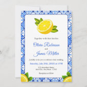 Mediterrane Italiaans Blauwe Tegel - Citroenbruilo Kaart (Voorkant)