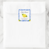 Mediterrane Italiaans Dat is Amore Bruidsfeest Vierkante Sticker (Tas)