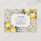 Mediterrane Italiaanse Tegel en Vrijgezellenfeest  Informatiekaartje (Voorkant)