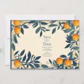 Mediterrane Italië Griekenland Lemon Vibrant Wedde Save The Date (Voorkant)