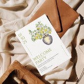 Mediterrane Italië Lemon Vibrant Welkomstfeest Kaart