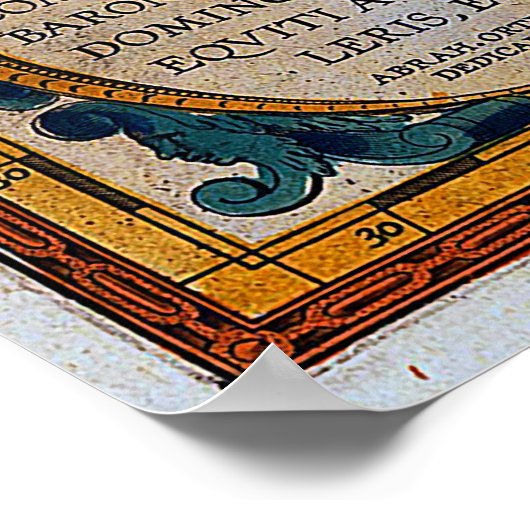 Mediterrane kaart van de 17e eeuw poster (Hoek)