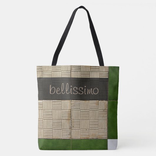 Mediterrane keramische tegels Foto van elke tekst Tote Bag (Voorkant)