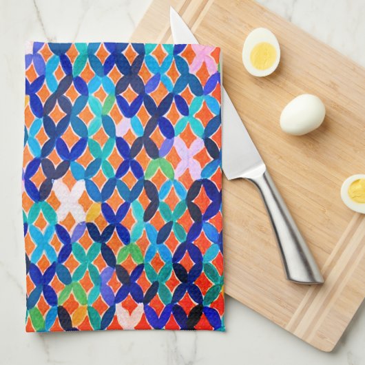 Mediterrane keukenhanddoek (Quarter Fold)