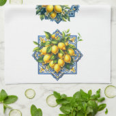 Mediterrane Keukenhanddoek met Citroenen (Gevouwen)