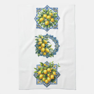 Mediterrane Keukenhanddoek met Citroenen