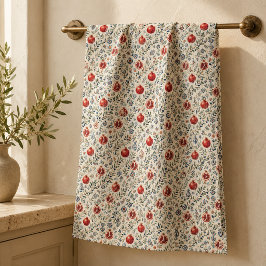 Mediterrane Keukenhanddoek met Granaatappel en Oli