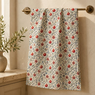 Mediterrane Keukenhanddoek met Granaatappel en Oli