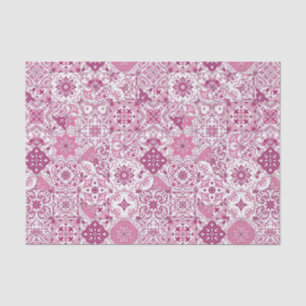 Mediterrane kleuren/ Azulejo tegels Tissuepapier