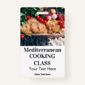 Mediterrane kookklasse Lessen Foto & Logo Badge (Voorkant)