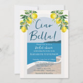 Mediterrane kust Ciao Bella Vrijgezellenfeest Kaart (Voorkant)