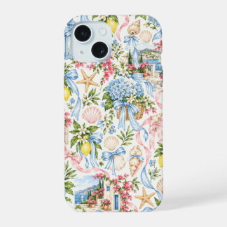 Mediterrane Kust Coquette Bloemenschelp Ph iPhone 15 Case