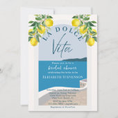 Mediterrane kust La Dolce Vita Vrijgezellenfeest Kaart (Voorkant)