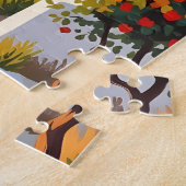 Mediterrane kustdorpspuzzle legpuzzel (Zijkant)