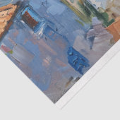 Mediterrane kuststad impressionistische decoupage tissuepapier (Detail)