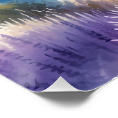 Mediterrane Lavendelkust met zeilboten Perfect Poster (Hoek)