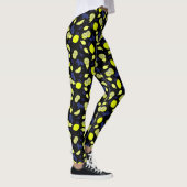 Mediterrane leeuwen Blauwe Zwarte Geel Leggings (Rechts)