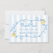 Mediterrane Lemon Blue Bows Dank je wel kaart (Voorkant)