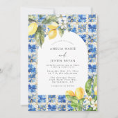 Mediterrane Lemon Citrus bruiloft uitnodiging (Voorkant)