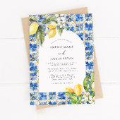 Mediterrane Lemon Citrus bruiloft uitnodiging