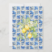 Mediterrane Lemon Citrus bruiloft uitnodiging (Achterkant)
