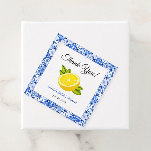Mediterrane Lemon Dank u Vrijgezellenfeest Bedankjes Labels (In situ)