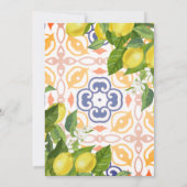 Mediterrane Lemon Haar hoofdpleister Vrijgezellenf Kaart (Achterkant)