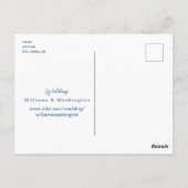 Mediterrane Lemon Wedding Blue Save the Date Briefkaart (Achterkant)