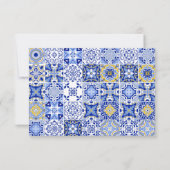 Mediterrane Lemon Wedding QR-code RSVP Kaartje (Achterkant)